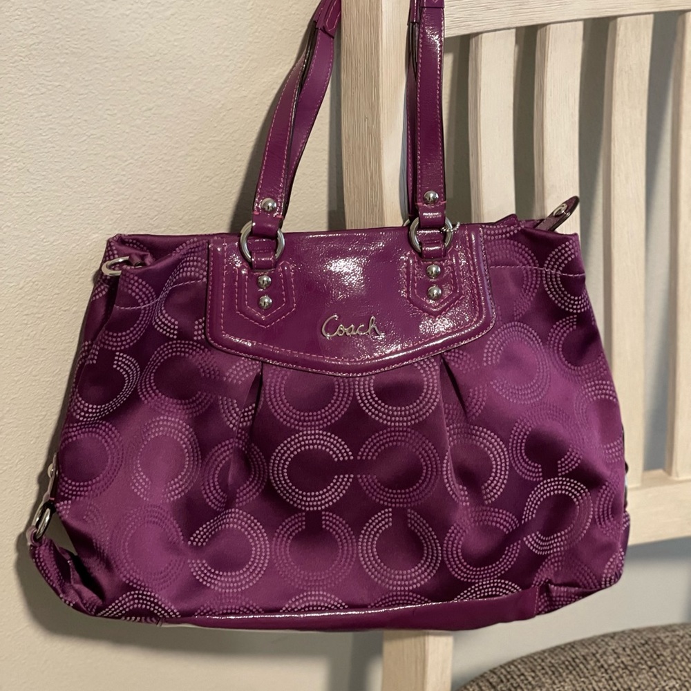 Fuchsia Signature Coach Purse